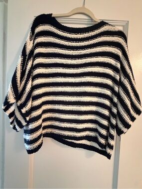 XS Anthropologie slouchy woven cotton sweater.
